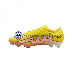 Różowy Żółty Nike Air Zoom Mercurial Vapor XV Elite FG Lucent Buty piłkarskie