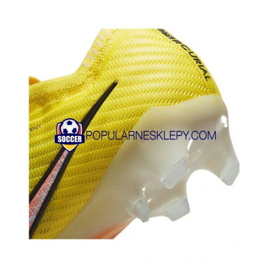 Różowy Żółty Nike Air Zoom Mercurial Vapor XV Elite FG Lucent Buty piłkarskie