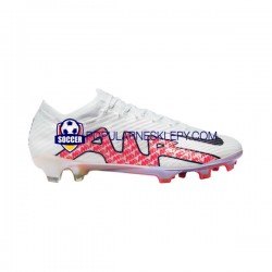 Czerwony Biały Nike Air Zoom Mercurial Vapor XV Elite FG Buty piłkarskie