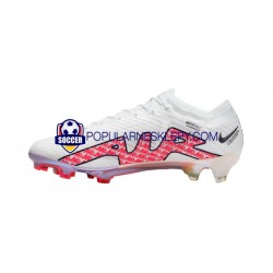 Czerwony Biały Nike Air Zoom Mercurial Vapor XV Elite FG Buty piłkarskie