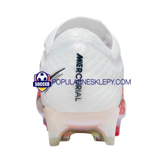 Czerwony Biały Nike Air Zoom Mercurial Vapor XV Elite FG Buty piłkarskie