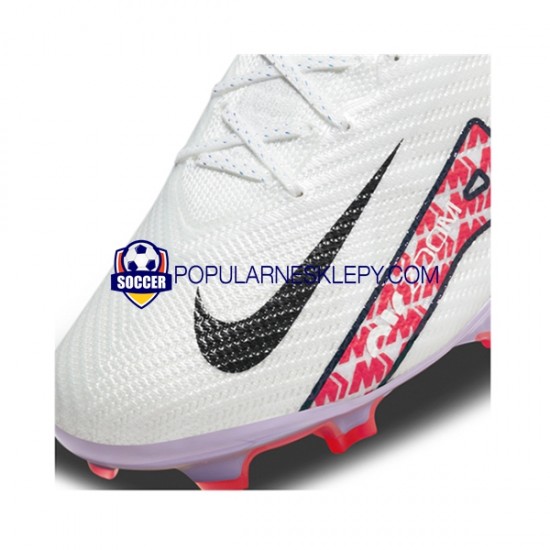 Czerwony Biały Nike Air Zoom Mercurial Vapor XV Elite FG Buty piłkarskie