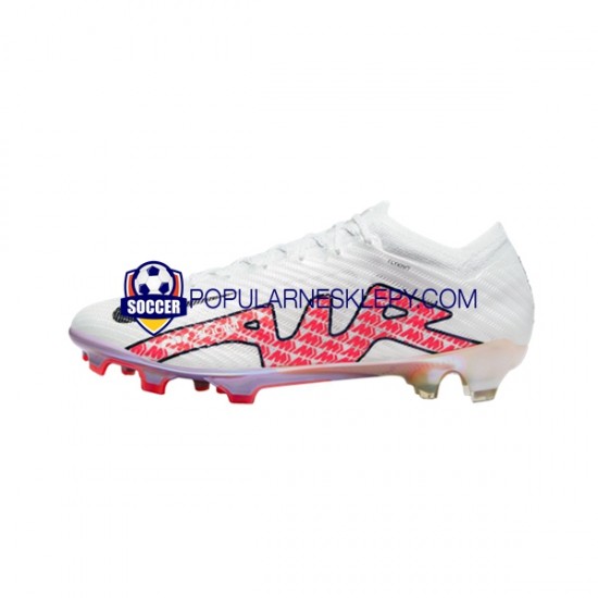 Czerwony Biały Nike Air Zoom Mercurial Vapor XV Elite FG Buty piłkarskie