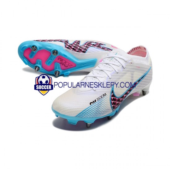 Niebieski Biały Nike Air Zoom Mercurial Vapor XV Elite SG Buty piłkarskie