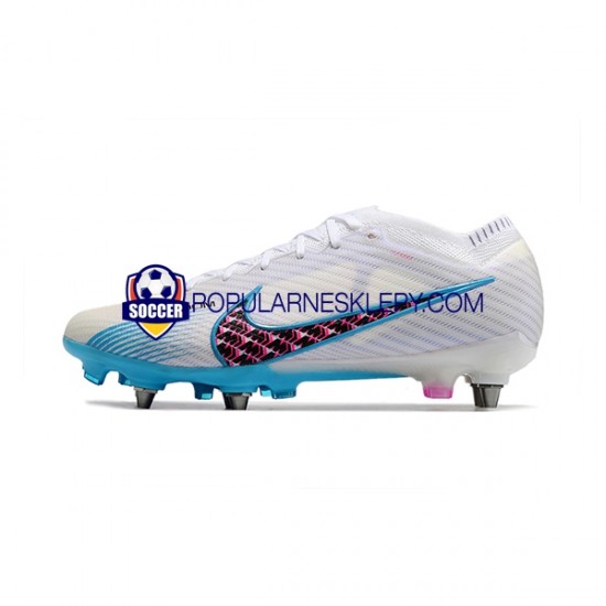 Niebieski Biały Nike Air Zoom Mercurial Vapor XV Elite SG Buty piłkarskie