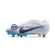 Niebieski Biały Nike Air Zoom Mercurial Vapor XV Elite SG Buty piłkarskie