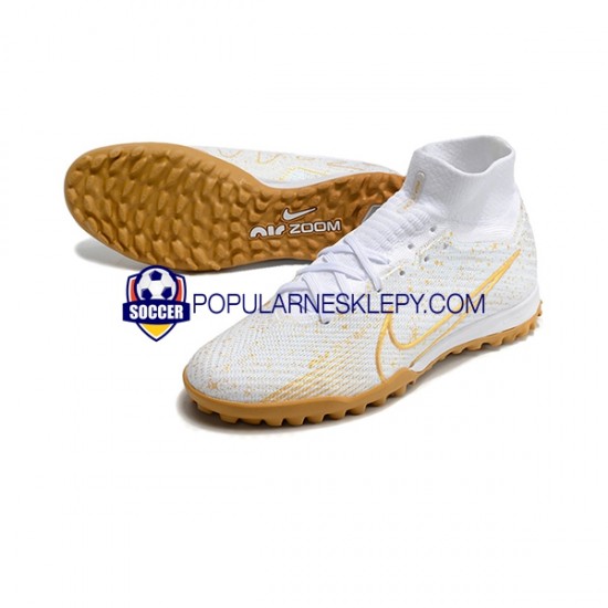 Żółty Nike Air Zoom Mercurial Vapor XV Elite TF Fotballsko Hvit Buty piłkarskie