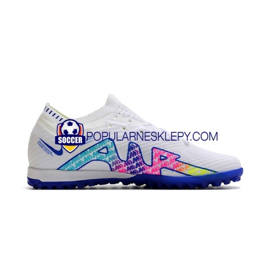 Niebieski Biały Nike Air Zoom Mercurial Vapor XV Elite TF Buty piłkarskie