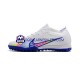 Niebieski Biały Nike Air Zoom Mercurial Vapor XV Elite TF Buty piłkarskie