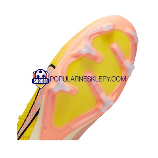 Różowy Żółty Nike Air Zoom Mercurial Vapor XV Pro FG Lucent Buty piłkarskie