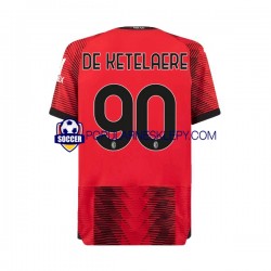 Koszulka Krótka Męska AC Milan Pierwszy strój Charles De Ketelaere 90 2023-2024