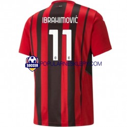 Koszulka Krótka Męska AC Milan Pierwszy strój Zlatan Ibrahimovic 11 2021-2022