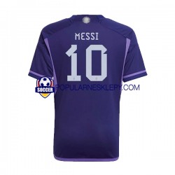 Koszulka Krótka Męska Reprezentacji Argentyny Drugi strój Lionel Messi 10 World Cup 2022