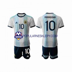Koszulka Krótka dla Dzieci Reprezentacji Argentyny Pierwszy strój Maradona 10 2019-2020