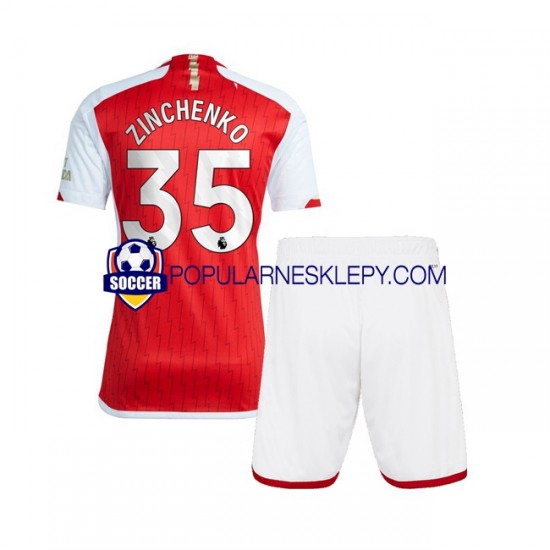 Koszulka Krótka dla Dzieci Arsenal Pierwszy strój Oleksandr Zinchenko 35 2023-2024 Koszulka Krótka dla Dzieci Arsenal Pierwszy strój Oleksandr Zinchenko 35 2023-2024