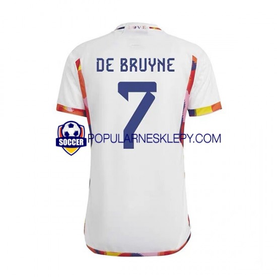 Koszulka Krótka Męska Reprezentacji Belgii Drugi strój De Bruyne 7 World Cup 2022