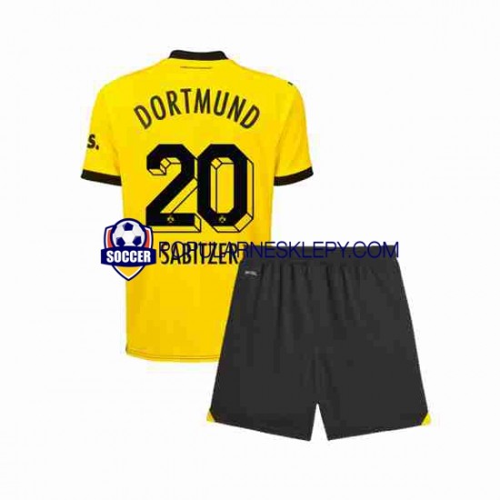 Koszulka Krótka dla Dzieci Borussia Dortmund Pierwszy strój Marcel Sabitzer 20 2023-2024 Koszulka Krótka dla Dzieci Borussia Dortmund Pierwszy strój Marcel Sabitzer 20 2023-2024
