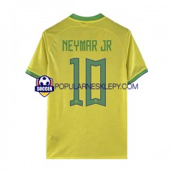 Koszulka Krótka Męska Reprezentacji Brazylii Pierwszy strój Neymar JR 10 World Cup 2022
