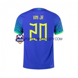 Koszulka Krótka Męska Reprezentacji Brazylii Drugi strój Vinicius Junior 20 World Cup 2022