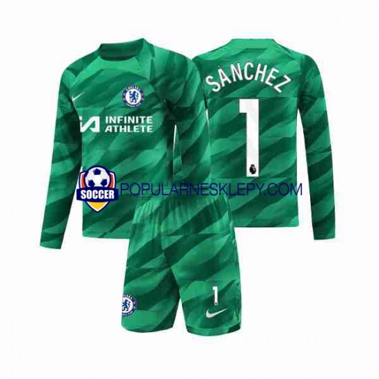Koszulka Długi dla Dzieci Bramkarz Chelsea Trzeci strój Robert Sanchez 1 2023-2024 Koszulka Długi dla Dzieci Bramkarz Chelsea Trzeci strój Robert Sanchez 1 2023-2024