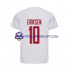 Koszulka Krótka Męska Reprezentacji Danii Drugi strój Christian Eriksen 10 World Cup 2022