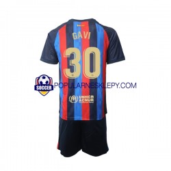 Koszulka Krótka dla Dzieci FC Barcelona Pierwszy strój Gavi 30 2022-2023