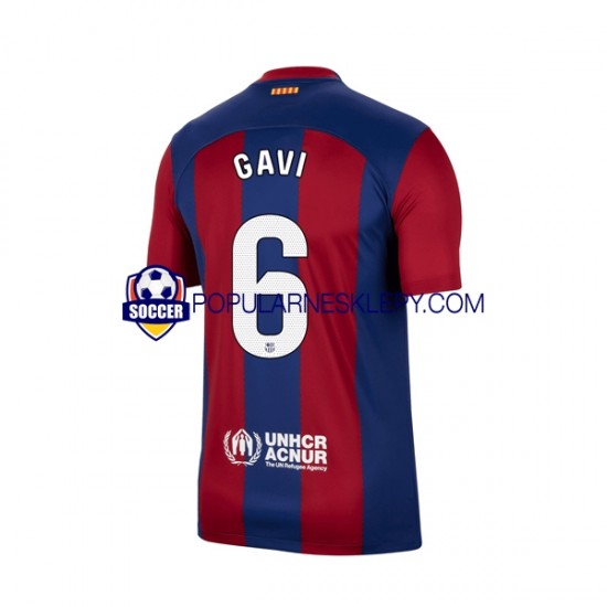 Koszulka Krótka Męska FC Barcelona Pierwszy strój Gavi 6 2023-2024