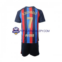 Koszulka Krótka dla Dzieci FC Barcelona Pierwszy strój Ousmane Dembele 7 2022-2023