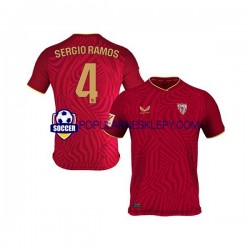 Koszulka Krótka Męska Sevilla FC Drugi strój Sergio Ramos 4 2023-2024 Koszulka Krótka Męska Sevilla FC Drugi strój Sergio Ramos 4 2023-2024