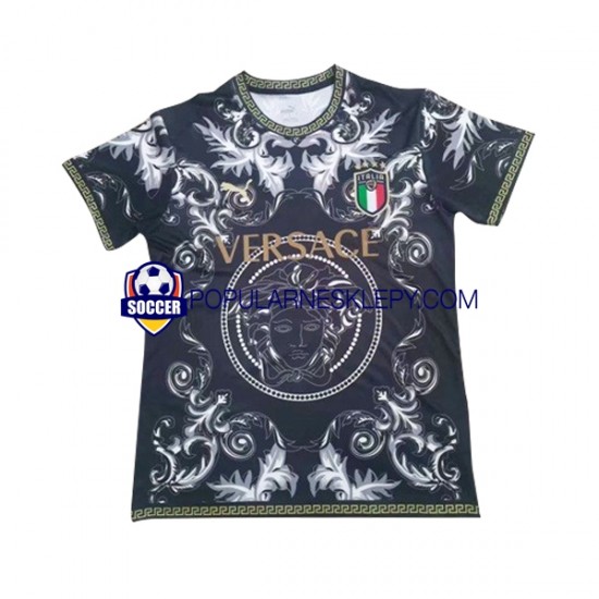 Koszulka Krótka Męska Reprezentacji Włoch Czarny Versace 2023-2024
