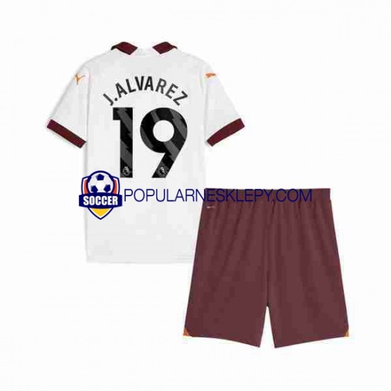 Koszulka Krótka dla Dzieci Manchester City Drugi strój Julian Alvarez 19 2023-2024 Koszulka Krótka dla Dzieci Manchester City Drugi strój Julian Alvarez 19 2023-2024