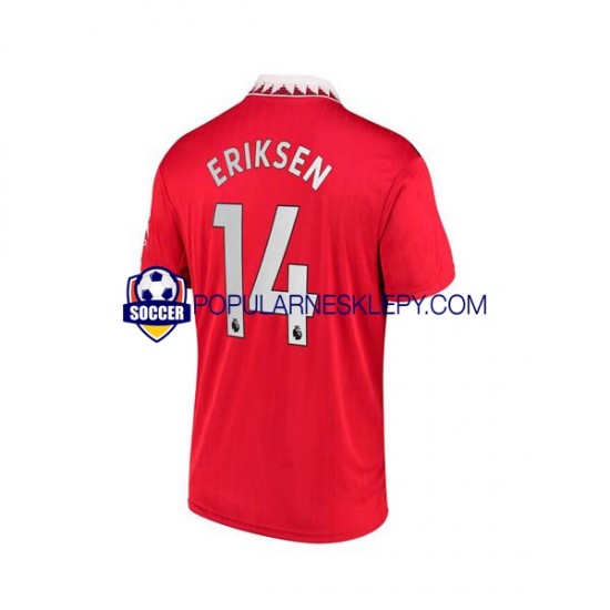 Koszulka Krótka Męska Manchester United Pierwszy strój Christian Eriksen 14 2022-2023 Koszulka Krótka Męska Manchester United Pierwszy strój Christian Eriksen 14 2022-2023
