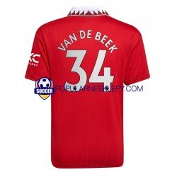 Koszulka Krótka Męska Manchester United Pierwszy strój Donny van de Beek 34 2022-2023