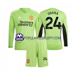 Koszulka Długi dla Dzieci Bramkarz Manchester United Pierwszy strój Andre Onana 24 2023-2024
