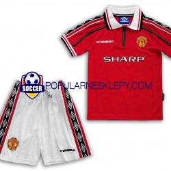 Koszulka Krótka dla Dzieci Manchester United Pierwszy strój Retro 1998-1999