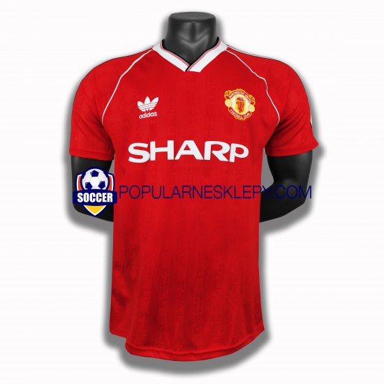 Koszulka Krótka Męska Manchester United Pierwszy strój Retro 1988