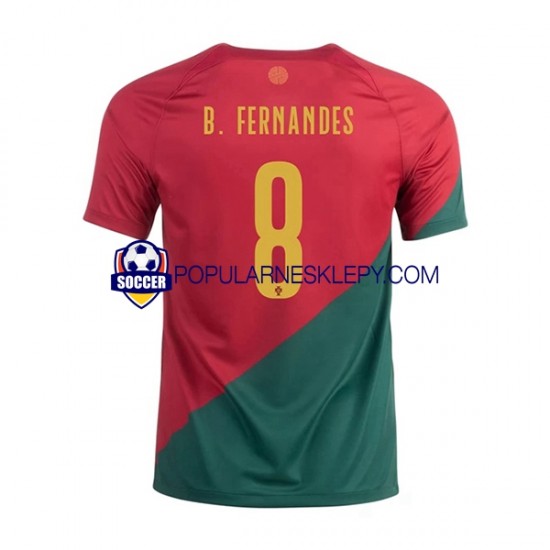 Koszulka Krótka Męska Reprezentacji Portugalii Pierwszy strój B.Fernandes 8 World Cup 2022