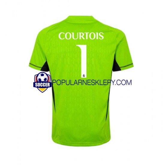 Koszulka Krótka Męska Bramkarz Real Madryt Pierwszy strój Thibaut Courtois 1 2023-2024 Koszulka Krótka Męska Bramkarz Real Madryt Pierwszy strój Thibaut Courtois 1 2023-2024