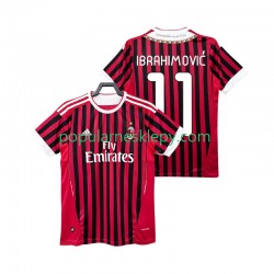 Koszulka Krótka Męska AC Milan Pierwszy strój Zlatan IBRAHIMOVIC 11 Retro 2011 2012