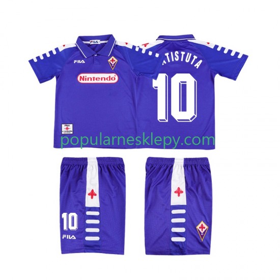 Koszulka Krótka dla Dzieci Fiorentina Pierwszy strój RUICOSTA 10 Retro 1998 1999