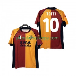 Koszulka Krótka Męska AS Roma Pierwszy strój Totti 10 Retro 2000-2001