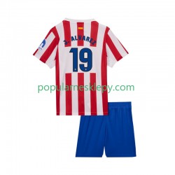 Koszulka Krótka dla Dzieci Atlético Madryt Pierwszy strój Julian Alvarez 19 2025-2026
