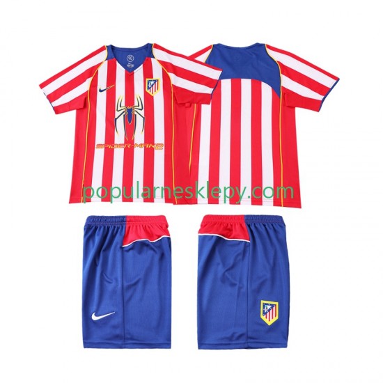 Koszulka Krótka dla Dzieci Atlético Madryt Pierwszy strój Retro 2004 2005