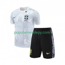 Krótka dla Dzieci Reprezentacji Brazylii Pierwszy strój Biały JESUS Football Shirts 2024-2025