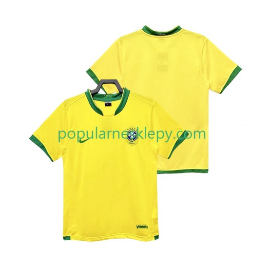 Koszulka Krótka Męska Reprezentacji Brazylii Pierwszy strój Retro 2006