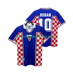 Koszulka Krótka Męska Reprezentacji Chorwacji Drugi strój BOBAN 10 Retro 1998