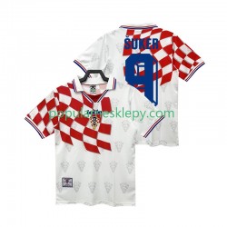 Koszulka Krótka Męska Reprezentacji Chorwacji Pierwszy strój BSUKER 9 Retro 1998