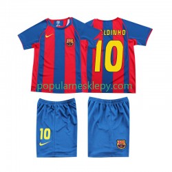 Koszulka Krótka dla Dzieci FC Barcelona Pierwszy strój RONALDINHO 10 Retro 2004