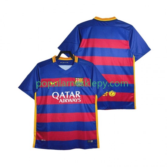 Koszulka Krótka Męska FC Barcelona Pierwszy strój Retro 2015-2016