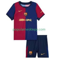 Koszulka Krótka dla Dzieci FC Barcelona Pierwszy strój TRAVIS SCOTT 2024-2025